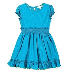 Matilda Jane Hourglass Lap Dress Turquoise Yellow Trim 4